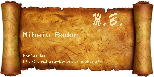 Mihaiu Bodor névjegykártya